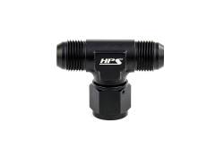 HPS Performance - HPS AN9251-10 -10AN Male Tee AN Female Swivel On Side Fitting Adapter Black - Image 1