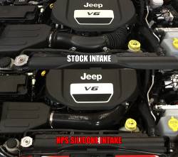 HPS Performance - HPS 57-1639-BLK Black Air Intake Kit Post MAF Hose for 12-17 Jeep Wrangler JK - Image 2