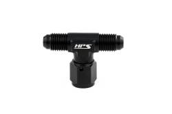 HPS Performance - HPS AN9251-8 -8 AN Male Tee AN Female Swivel On Side Fitting Adapter Black - Image 1