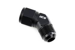 HPS Performance - HPS AN9241-10 -10 AN Male To Female Swivel Adapter Aluminum Black 45-DEGree - Image 1