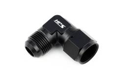 HPS Performance - HPS AN9211-10 -10 AN Male To Female Swivel Adapter Aluminum Black 90-DEGree - Image 1