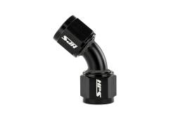HPS Performance - HPS AN9451-08 -8AN Female To Female Swivel Coupling Adapter Black 45-DEGree - Image 1