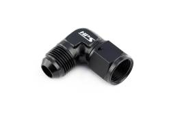 HPS Performance - HPS AN9211-4 -4 AN Male To Female Swivel Adapter Aluminum Black 90-DEGree - Image 1