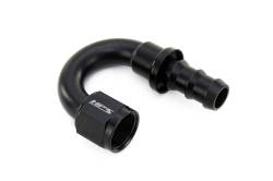 HPS Performance - HPS 150-1808 Push-On Hose End To AN -8 Female Aluminum Black 180-DEG - Image 1