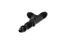 HPS Performance - HPS AN804-4 -4AN Male To Male Bulkhead Adapter Aluminum Black Tee On Run - Image 2