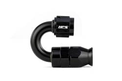 HPS Performance - HPS 350-1804 Compression Hose End To -4AN Female for SS PTFE Alum Black 180-DEG - Image 1