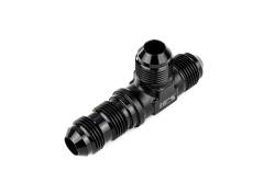 HPS Performance - HPS AN804-10 -10AN Male To Male Bulkhead Adapter Aluminum Black Tee On Run - Image 1