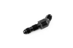 HPS Performance - HPS AN837-3 -3AN Male To Male Bulkhead Adapter Aluminum Black 45-DEGree - Image 2