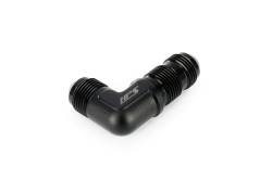 HPS Performance - HPS AN833-8 -8AN Male To Male Bulkhead Adapter Aluminum Black 90-DEGree - Image 1