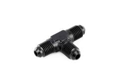 HPS Performance - HPS AN824-4 -4AN Male To Male 3-Way Tee Adapter Aluminum Black 37-DEGree - Image 2