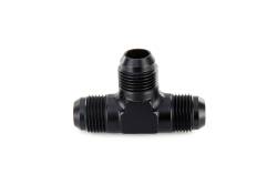 HPS Performance - HPS AN824-10 -10AN Male To Male 3-Way Tee Adapter Aluminum Black 37-DEGree - Image 1