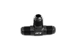 HPS Performance - HPS AN824-6 -6AN Male To Male 3-Way Tee Adapter Aluminum Black 37-DEGree - Image 2
