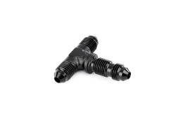 HPS Performance - HPS AN834-3 -3AN Male To Male Bulkhead Adapter Aluminum Black Tee - Image 2