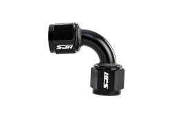 HPS Performance - HPS AN9901-03 Black AN -3 Female To Female Swivel Coupling Adapter 90-DEGree - Image 1