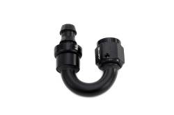 HPS Performance - HPS 150-1804 Push-On Hose End To AN -4 Female Aluminum Black 180-DEG - Image 1