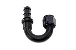 HPS Performance - HPS 150-1812 Push-On Hose End To AN -12 Female Aluminum Black 180-DEG - Image 1