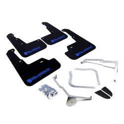Rally Armor - Rally Armor MF32-UR-BLK/BL-X Black Mud Flap Altered Font Blue Logo - Image 1