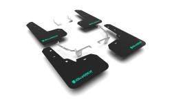 Rally Armor - Rally Armor MF26-UR-BLK/TL-X Black Mud Flap Altered Font Teal Logo - Image 1
