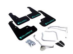 Rally Armor - Rally Armor MF32-UR-BLK/TL-X Black Mud Flap Altered Font Teal Logo - Image 1