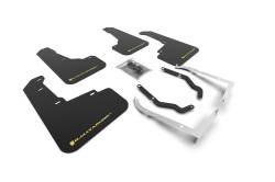 Rally Armor - Rally Armor MF46-LTUR-BLK/PYP Black Mud Flap Yellow Pearl Logo - Image 1
