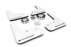 Rally Armor - Rally Armor MF72-UR-WH/BLK White Mud Flap Black Logo - Image 1