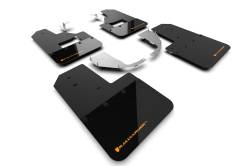 Rally Armor - Rally Armor MF85-RB-ST-COR Black Mud Flap/Cy Orange Logo for 21-25 Ford Bronco - Image 1