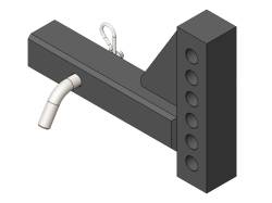 Blue Ox - Blue Ox BXW4066 2-Point Hitch Mount 6 Hole Shank 1200 lbs 2" Receiver - Image 2
