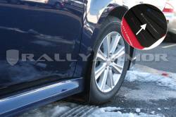 Rally Armor - Rally Armor MF14-UR-BLK/SIL Black Mud Flap Silver Logo - Image 2