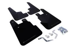 Rally Armor - Rally Armor MF28-UR-BLK/GRY Black Mud Flap Grey Logo - Image 1