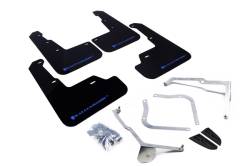 Rally Armor - Rally Armor MF32-UR-BLK/LBL Black Mud Flap Light Blue Logo - Image 1