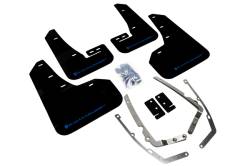Rally Armor - Rally Armor MF37-UR-BLK/BL Black Mud Flap Blue Logo - Image 1