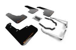 Rally Armor - Rally Armor MF46-LTUR-BLK/OR Black Mud Flap Orange Logo - Image 1