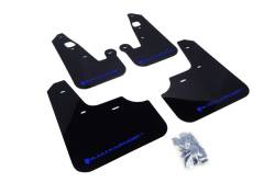 Rally Armor - Rally Armor MF8-UR-BLK/BL Black Mud Flap Blue Logo - Image 1