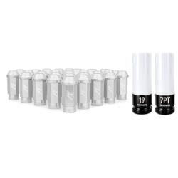 Mishimoto - Mishimoto MMLG-15-27LSL Alu. Locking Lug Nuts M12 x 1.5 for Bronco 21+ Silver - Image 1