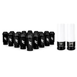 Mishimoto - Mishimoto MMLG-1220-23LBK Alu. Locking Lug Nuts 1/2 X 20 23Pc Set Black - Image 1
