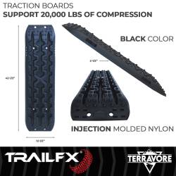 TrailFX - TrailFX TBBK01 Terravore 42.5"x12.5" Traction Mat Black Pair - Image 2