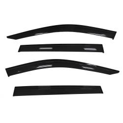 TrailFX - TrailFx 4255H 4PC Window Vents Low Profile Tape-On Smoke Acrylic - Image 1