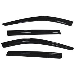 TrailFX - TrailFx 4827H 4PC Window Vents Low Profile Tape-On Smoke Acrylic - Image 1