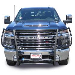 TrailFX - TrailFX E0038B Grille Guard Gloss Black Steel 1.5" w/Brush Guard - Image 2