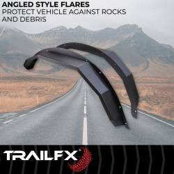 TrailFX - TrailFX BR007T Matte Black Tube Fender Flares 5" Tire Coverage Bolt-On Pair - Image 2
