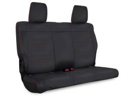 PRP - PRP B017-01 Black w/Red Stitch Rear Seat Cover for 07-10 Jeep Wrangler JK 2DR - Image 1
