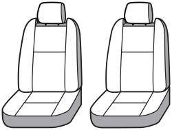 Seat Saver - Seat Saver SS2532PCCT Polycotton SeatSaver Front Row Seat Covers Misty Grey - Image 2