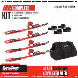 SpeedStrap - SpeedStrap 71743 UTV Tie-Down Kit Red - Image 1