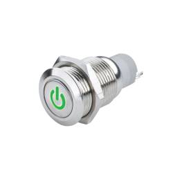 Oracle Lighting - Oracle 2009-004 Pre-Wired Power Symbol On/Off Flush Mount LED Switch Green - Image 1