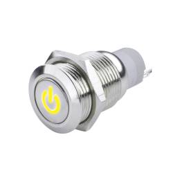 Oracle Lighting - Oracle 2009-006 Pre-Wired Power Symbol On/Off Flush Mount LED Switch Yellow - Image 1