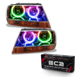 Oracle Lighting - Oracle 7167-335 Pre-Assembled LED Halo Headlights Black for 99-04 Grand Cherokee - Image 1