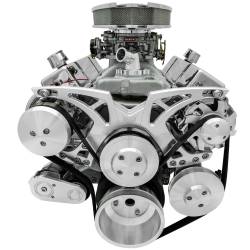 March Performance - March Perf. 21150 Clear Powder Coat Style Track Serpentine Kit AC/PS/ALT - Image 1