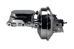 Leed Brakes - Leed Brakes 2F6 9" Power Booster 1-1/8" Bore Flat Top Master Chrome - Image 1