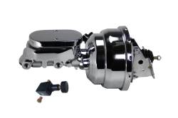 Leed Brakes - Leed Brakes 2N605 8" Dual Power Booster 1-1/8" Bore Master Valve Chrome - Image 1