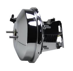 Leed Brakes - Leed Brakes 4F6B2 9" Power Booster 1-1/8" Bore Flat Top Master Disc/Drum Chrome - Image 2
